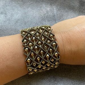 Gold cuff bracelet